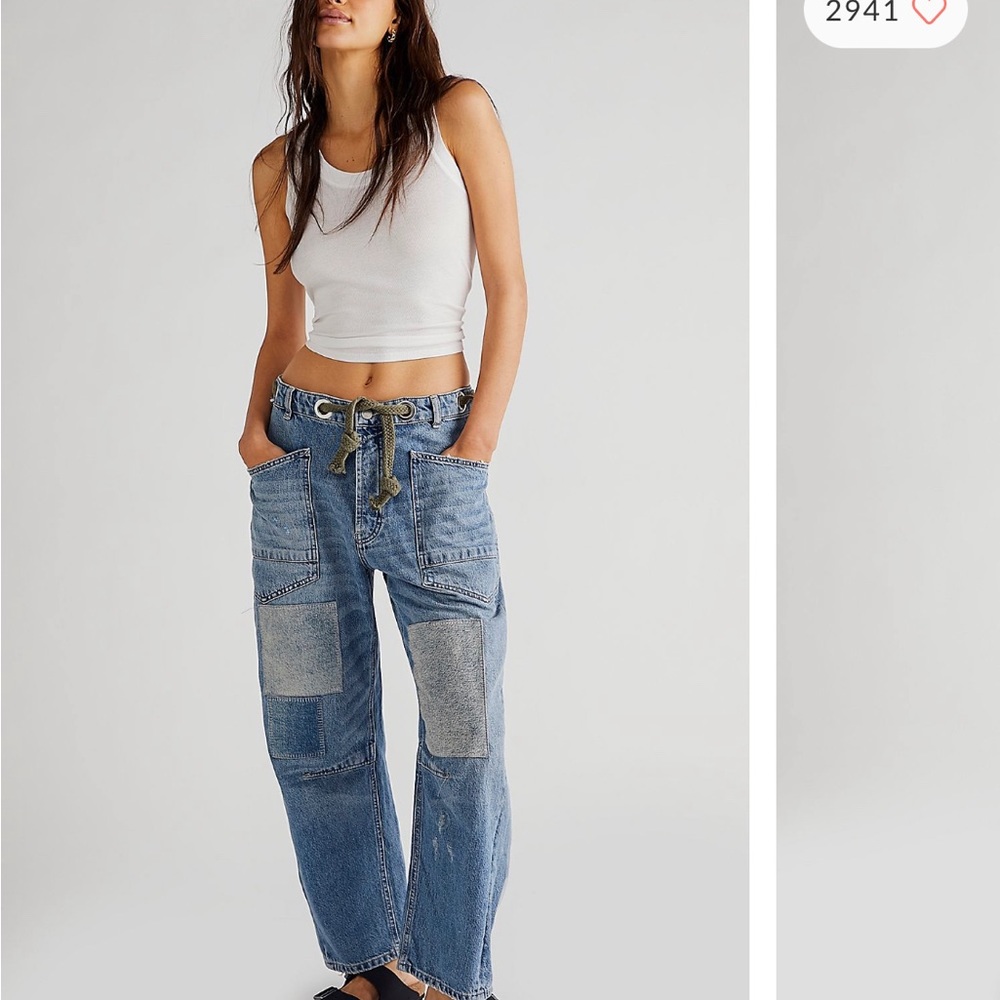 Free People Moxie Pull on barrel jeans